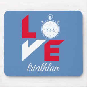 Alfombrilla De Ratón Me encanta la triatlón