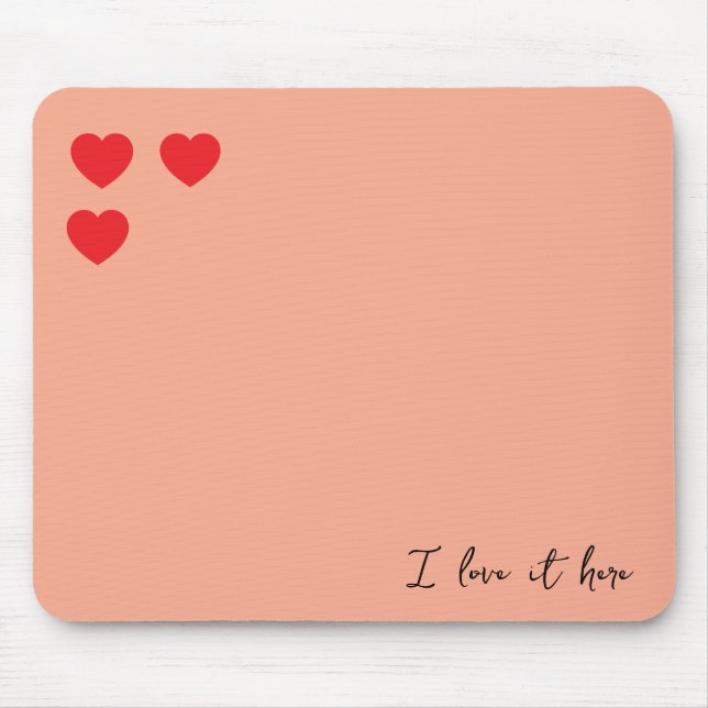 Alfombrilla De Ratón Me encanta mi almohadilla de ratón de trabajo (Frente)