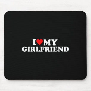 Alfombrilla De Ratón Me Encanta Mi Novia Caliente, Corazón Mi Novia Cal