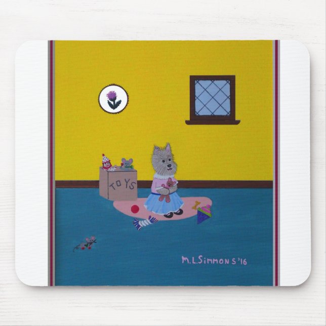 Alfombrilla De Ratón Me encanta mi oso de peluche Cairn Mousepad (Frente)