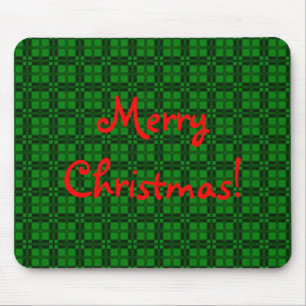 Alfombrilla De Ratón Me encanta Plaid - Navidades Green