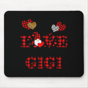 Alfombrilla De Ratón Me encanta ser un Gigi Gnomos corazón de cuadros r