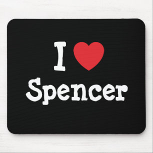 Alfombrilla De Ratón Me encanta Spencer corazón personalizado personal