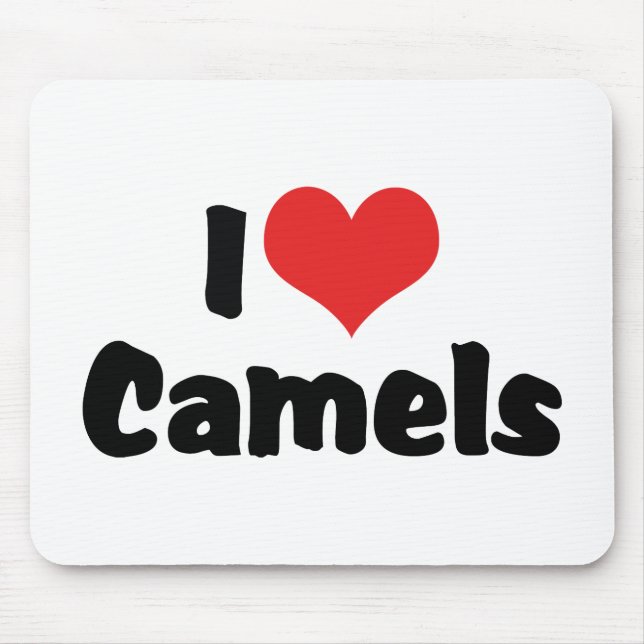 Alfombrilla De Ratón Me Encantan Camellos Corazón (Frente)