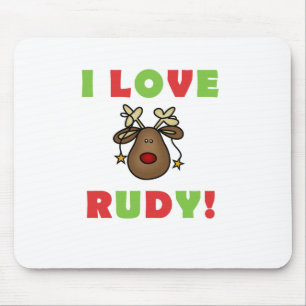 Alfombrilla De Ratón Me encantan las camisetas y los regalos de Rudy