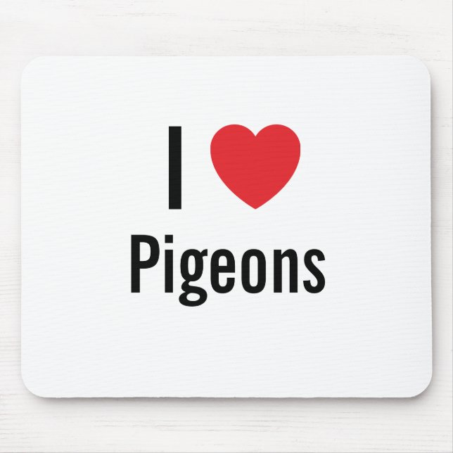 Alfombrilla De Ratón Me encantan las palomas (Frente)