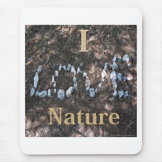 Alfombrilla De Ratón Me encantan las prendas y los regalos de la natura (Frente)