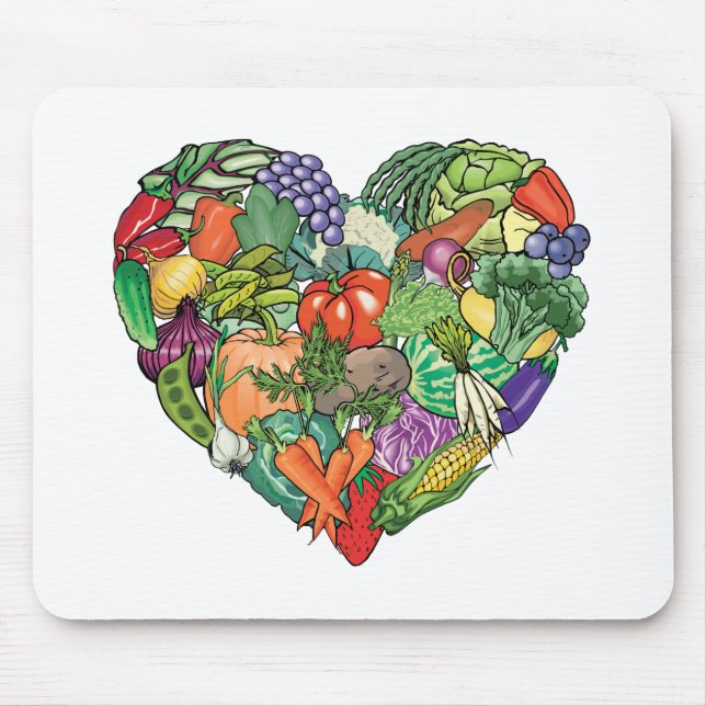Alfombrilla De Ratón Me encantan las verduras (Frente)