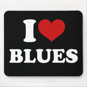 Alfombrilla De Ratón Me encantan los Blues