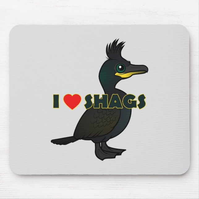 Alfombrilla De Ratón Me encantan los shags (Frente)