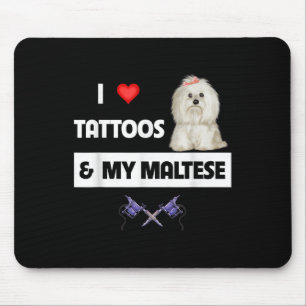 Alfombrilla De Ratón Me Encantan Los Tatuajes Y Mi Padre Maltipoo Perro