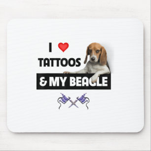 Alfombrilla De Ratón Me Encantan Los Tatuajes Y Mi Papá Noel De Perro B