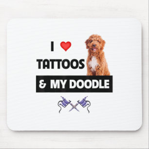 Alfombrilla De Ratón Me Encantan Los Tatuajes Y Mi Perro Dorado Tattooo