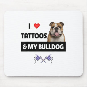 Alfombrilla De Ratón Me Encantan Los Tatuajes Y Mi Tatuaje De Perro De