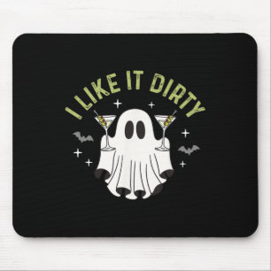 Alfombrilla De Ratón Me Gusta El Fantasma Sucio De Martini De Halloween