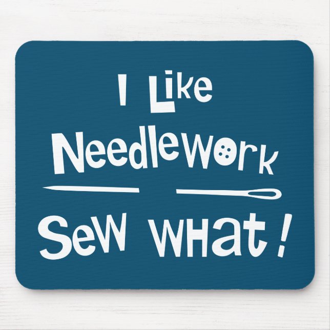Alfombrilla De Ratón Me Gusta El Needlework (Frente)