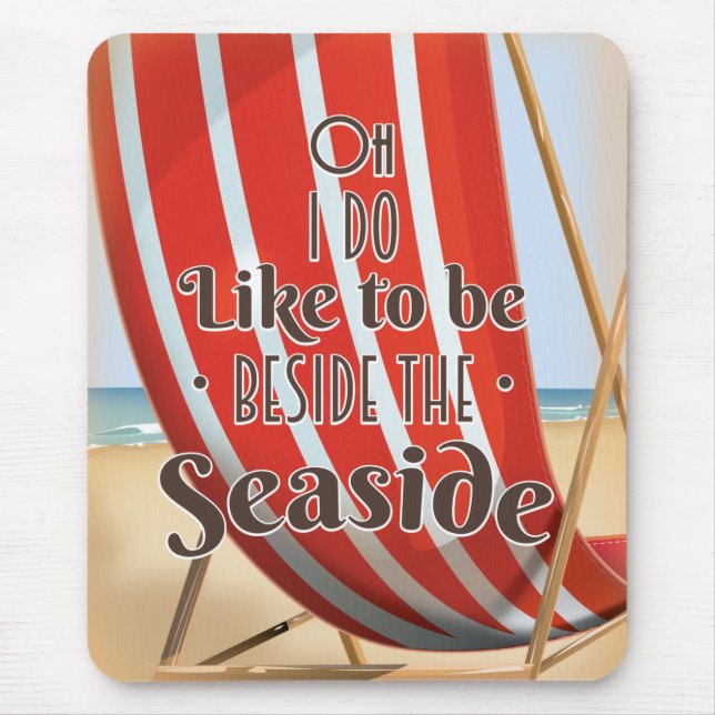Alfombrilla De Ratón Me gusta estar al lado de la playa (Frente)