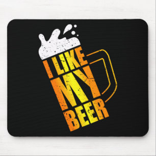 Alfombrilla De Ratón Me Gusta Mi Cerveza. Beer Mug Gracioso Cementerio 