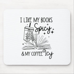 Alfombrilla De Ratón Me Gusta Mi Libro Spicy Y Mi Café Icy Halloween