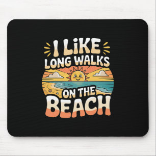 Alfombrilla De Ratón Me gustan los largos paseos por la playa Turista d