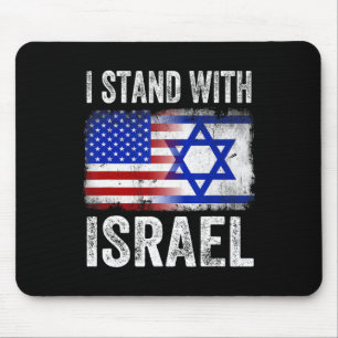 Alfombrilla De Ratón Me Mantengo Con Israel Camiseta Patriótica Usa E I