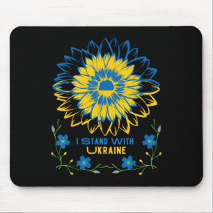 Alfombrilla De Ratón Me mantengo con Ucrania - Bandera ucraniana de gir