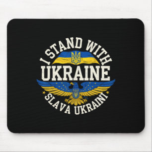 Alfombrilla De Ratón Me mantengo con Ucrania Slava Ukraini Gloria a Ucr