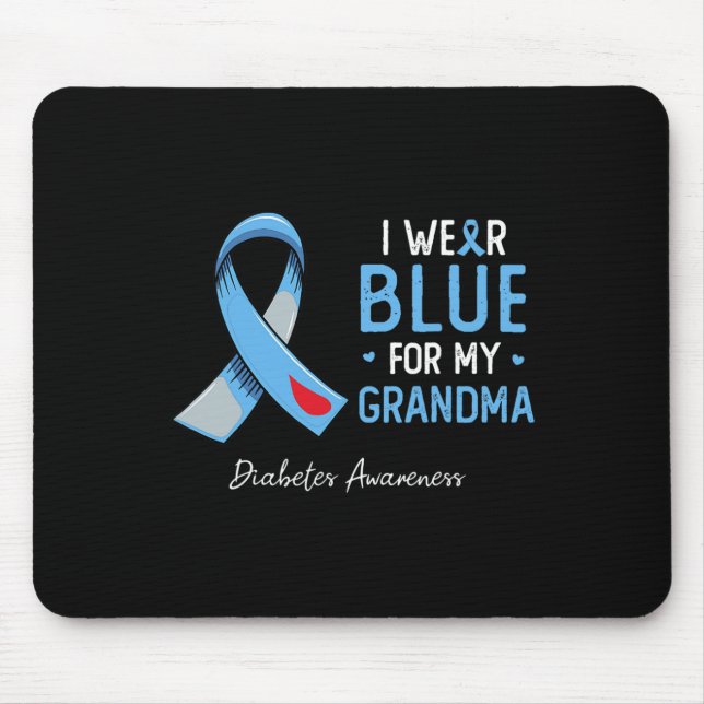 Alfombrilla De Ratón Me pongo azul para mi abuela para la toma de conci (Frente)
