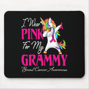 Alfombrilla De Ratón Me pongo rosa por mi Grammy Unicorn de concienciac