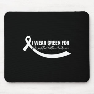 Alfombrilla De Ratón Me pongo verde por la conciencia de la salud menta