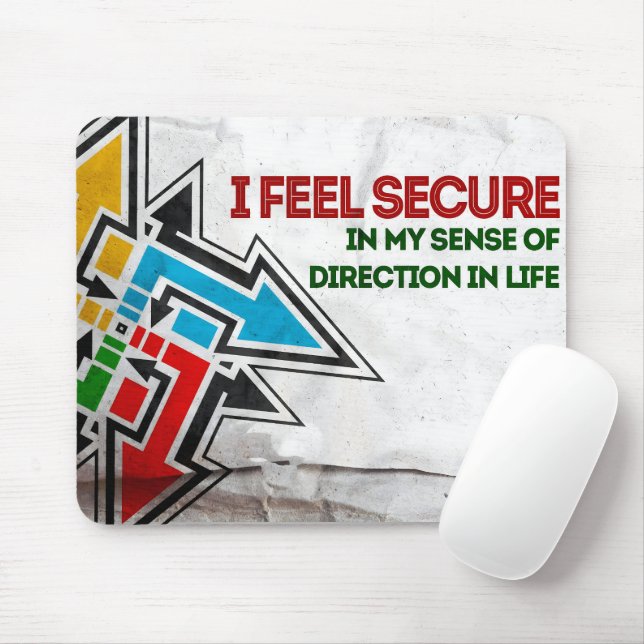 Alfombrilla De Ratón "Me siento segura" Motivación Afirmación (Con ratón)