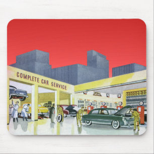 Alfombrilla De Ratón Mecánicos de Autos Antiguos Servicio Completo de G