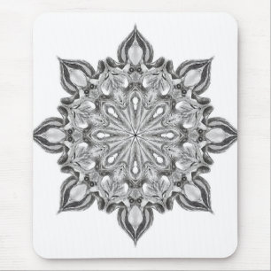 Alfombrilla De Ratón Medallón extranjero del búho de los grises de
