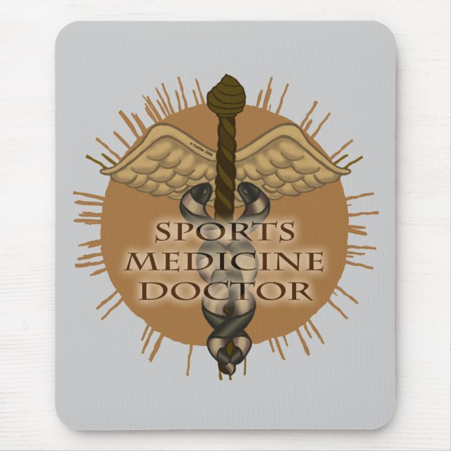 Alfombrilla De Ratón Médica de Medicina Deportiva Caduceus (Frente)