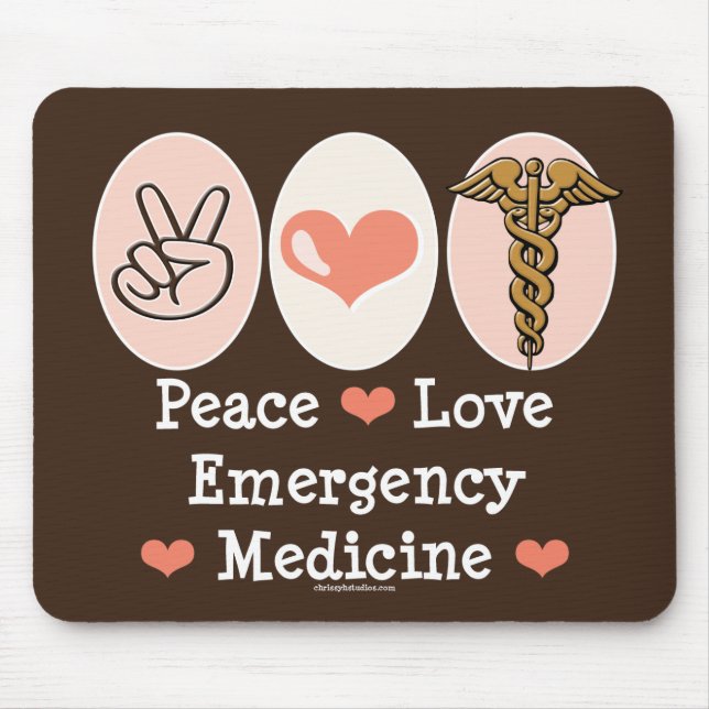 Alfombrilla De Ratón Medicina Mousepad de la emergencia del amor de la (Frente)