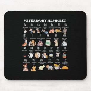 Alfombrilla De Ratón Medicina Veterinaria Alphabet Vet Enfermera Estudi