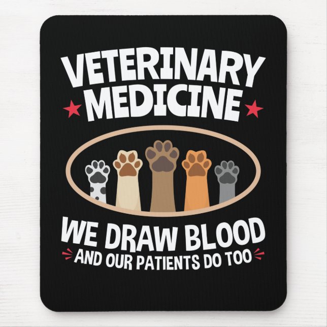 Alfombrilla De Ratón Medicina Veterinaria Dibujamos Tecnología De Vet G (Frente)