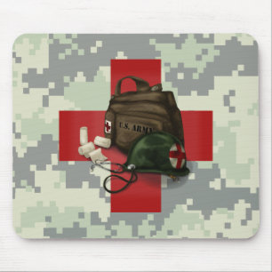 Alfombrilla De Ratón Médico Camo cruzado