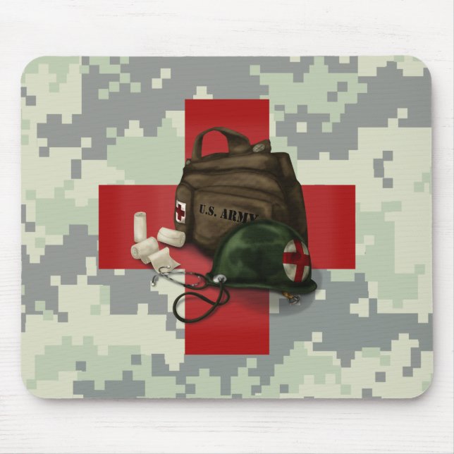 Alfombrilla De Ratón Médico Camo cruzado (Frente)