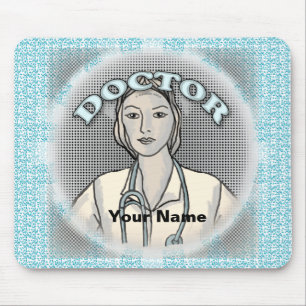 Alfombrilla De Ratón Médico femenina retro