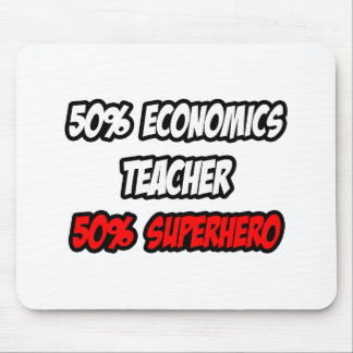 Alfombrilla De Ratón Medio profesor de economía... mitad superhéroe