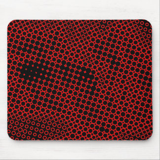 Alfombrilla De Ratón Medio tono extremo - negro en rojo