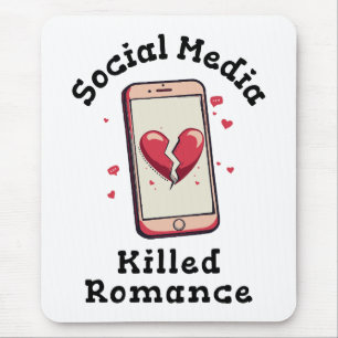 Alfombrilla De Ratón Medios sociales matan romance