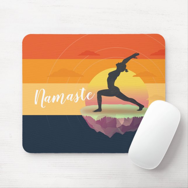 Alfombrilla De Ratón Meditación del instructor de yoga Pose Sun Flying  (Con ratón)