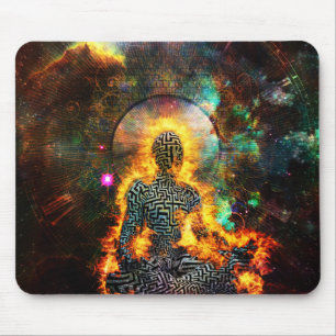 Alfombrilla De Ratón Meditación en el espacio vivo