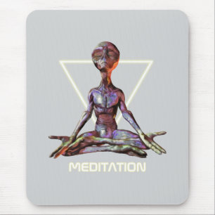 Alfombrilla De Ratón Meditación. Extranjero en posición tranquila