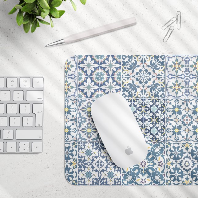 Alfombrilla De Ratón Mediterranean Tiles, Moroccan, Majolica, Azulejo (Subido por el creador)