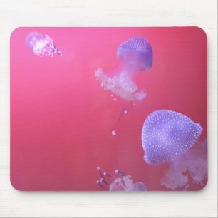 Alfombrilla De Ratón Medusas extravagantes en agua rosa