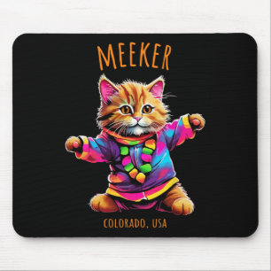 Alfombrilla De Ratón Meeker Colorado Usa Un Gato De Danza Colorida