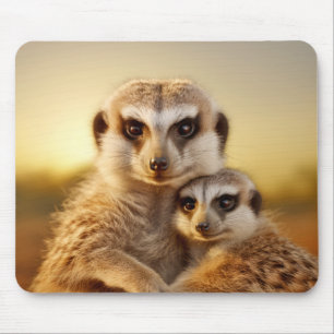 Alfombrilla De Ratón Meerkat Arte de belleza salvaje para animales